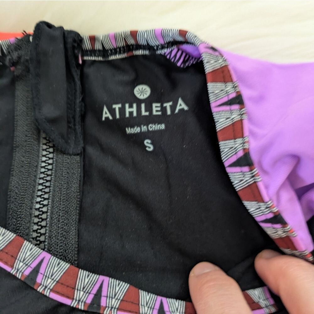 NWT Athleta Ariel One Piece Rashguard Bodysuit Multi-color SIZE S Small - Picture 6 of 7